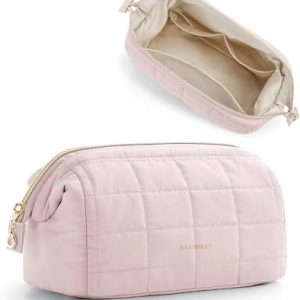 Bagsmart Weit Zu Öffnende Tasche Make Up Tasche Rosa für Damen Reise Kulturbeutel