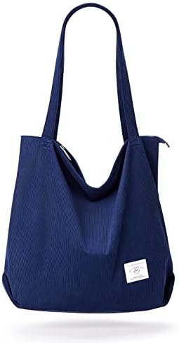 318hz1l2n6l. ac .jpg KALIDI cord Tasche Damen Groß Shopper Tasche mit Reißverschluss für Arbeit und Büro