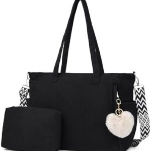 Makukke Cord Tote Bag -Groß, praktisch für Damen zur Arbeit, Büro, Reisen und Einkaufen, robuste Schnürverschluss, riesi