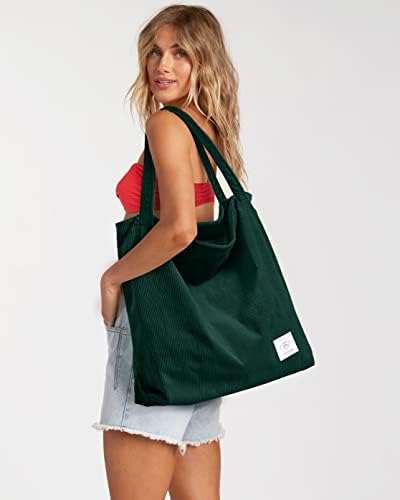 31mnv3lkqql. ac .jpg KALIDI cord Tasche Damen Groß Shopper Tasche mit Reißverschluss für Arbeit und Büro