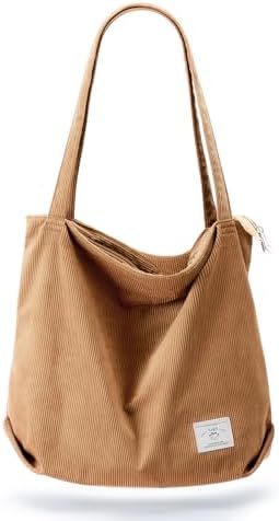 31nvqez895l. ac .jpg KALIDI cord Tasche Damen Groß Shopper Tasche mit Reißverschluss für Arbeit und Büro