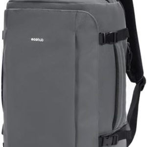 ECOHUB Ryanair Handgepäck 40x20x25 PET-Recycelte Wasserdichter Travel Rucksack, Laptop Rucksack 14-Zoll für Herren & Dam