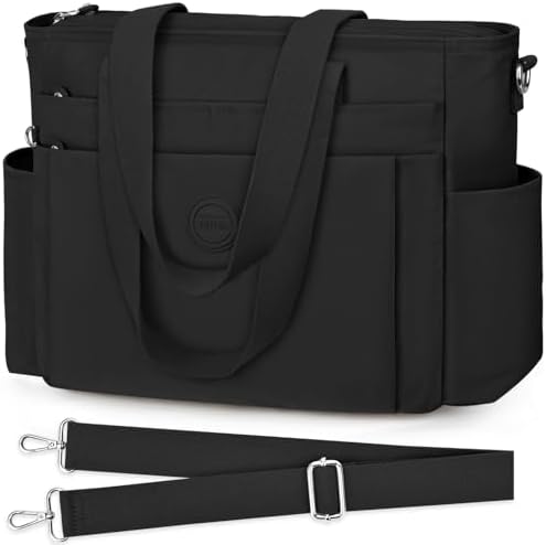 31egdvawihl. ac .jpg TEUEN Handtasche Damen Mittelgroß Leichte Henkeltaschen für Arbeit Reisen mit Reißverschluss Einkaufen Schule Shopper Cr