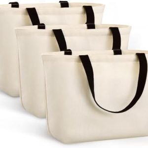 Xuniea große BaumwolltaschenGeräumige TragetascheGeräumige Tasche zum Bemalen