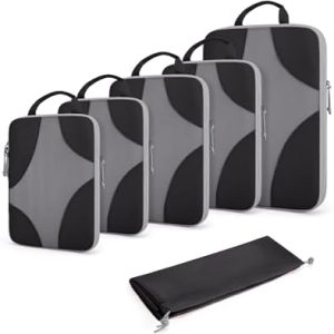 BAGSMARTCompression Packwürfel 6 Stück Reise Kofferorganizer Wasserdicht