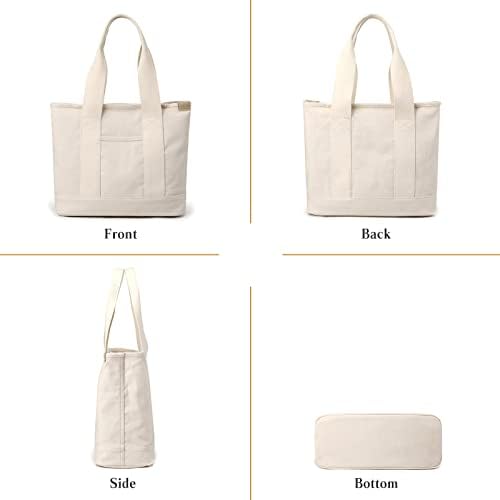 31tjdctcu3l. ac .jpg CORIOS Damen Tragetasche Große Kapazität Multifunktionale Schultertasche Casual Handtasche für Arbeit Schule Reise Weiß