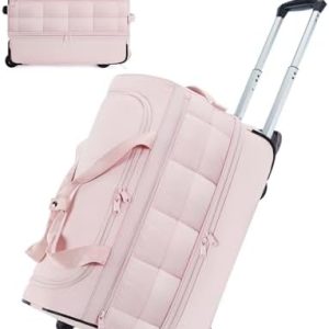 bagsmart 40L Trolley Reisetasche mit Rollen und Griff, IATA Sporttasche und Weichgepäck, ideales Accessoire für Familien
