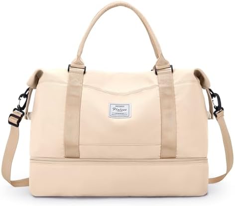 31wgzl7uagl. ac .jpg SEAFEEWasserdatenschützende Reisetasche Damen Fitnesstasche A11-Beige Braun