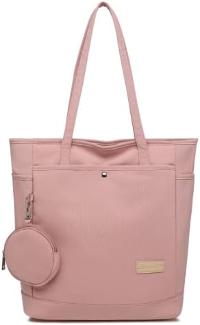 31xcnioszml. ac .jpg JANSBEN Damen Shopper-Tasche mit Reißverschluss Rosa