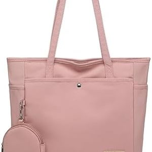 JANSBEN Damen Shopper-Tasche mit Reißverschluss Rosa