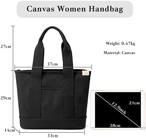 41 ic39v2kl. ac .jpg CORIOS Damen Tragetasche Große Kapazität Multifunktionale Schultertasche Casual Handtasche für Arbeit Schule Reise Weiß