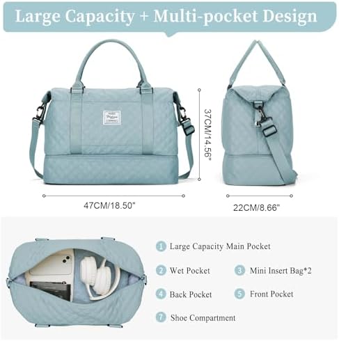 4117gsvuthl. ac .jpg SEAFEEWasserdatenschützende Reisetasche Damen Fitnesstasche A11-Beige Braun