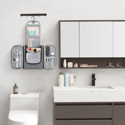 411odqfytul. ac .jpg Lifewit Große Kulturbeutel Herren Wasserdicht Reisetasche Kosmetikkosmetiktasche Fächer Schwarz RCSS 100