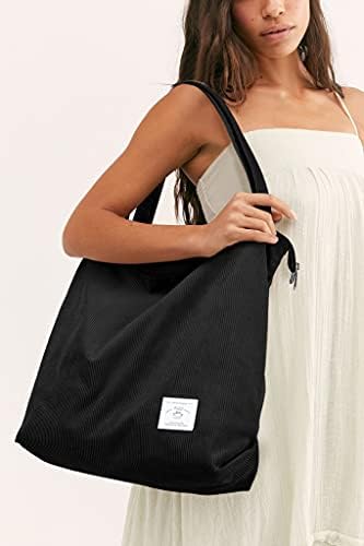 413ig1eftll. ac .jpg KALIDI cord Tasche Damen Groß Shopper Tasche mit Reißverschluss für Arbeit und Büro