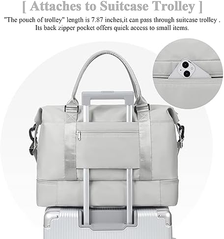 415kjpf5sl. ac .jpg SEAFEEWasserdatenschützende Reisetasche Damen Fitnesstasche A11-Beige Braun