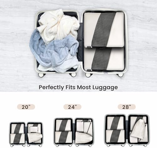 415knw3riml. ac .jpg Carttiya Koffer Organizer Kompression Set für Reisende, Compression Packing Cube, Komprimierbare Packwürfel zur Organisa