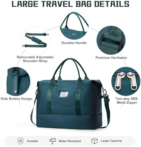 416ckf5j0al. ac .jpg SEAFEEWasserdatenschützende Reisetasche Damen Fitnesstasche A11-Beige Braun