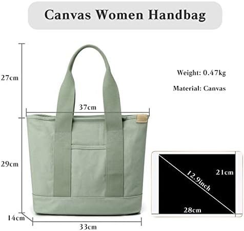 416zychqydl. ac .jpg CORIOS Damen Tragetasche Große Kapazität Multifunktionale Schultertasche Casual Handtasche für Arbeit Schule Reise Weiß