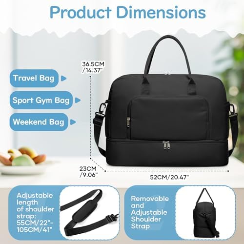 418dyzae6l. ac .jpg SEAFEEWasserdatenschützende Reisetasche Damen Fitnesstasche A11-Beige Braun