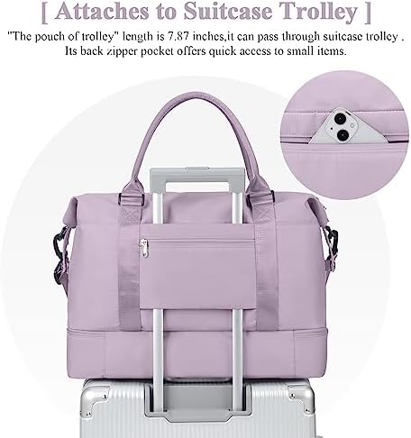 41a6s2qnsll. ac .jpg SEAFEEWasserdatenschützende Reisetasche Damen Fitnesstasche A11-Beige Braun