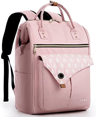 41adlvi9 6l. ac .jpg Lekesky Damen Anti Diebstahl Rucksack mit Laptopfach & 15.6 Zoll Laptop, Arbeitsrucksack Schultasche & Tagepack, Grau L