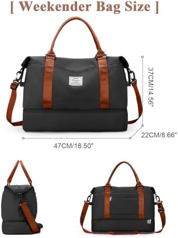 41b2w8cwebl. ac .jpg SEAFEEWasserdatenschützende Reisetasche Damen Fitnesstasche A11-Beige Braun