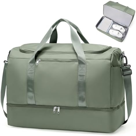 41b4elljm4l. ac .jpg SEAFEEWasserdatenschützende Reisetasche Damen Fitnesstasche A11-Beige Braun