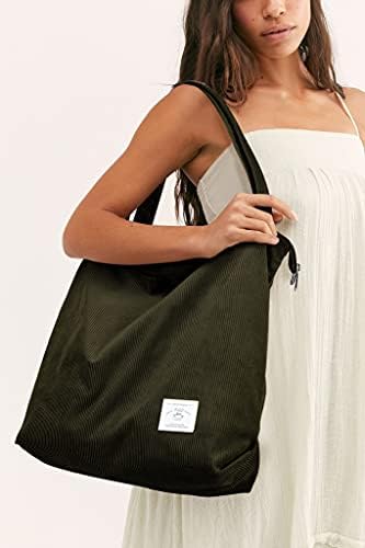 41bqykhjxvl. ac .jpg KALIDI cord Tasche Damen Groß Shopper Tasche mit Reißverschluss für Arbeit und Büro