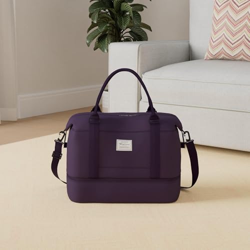 41buakvk5ul. ac .jpg SEAFEEWasserdatenschützende Reisetasche Damen Fitnesstasche A11-Beige Braun