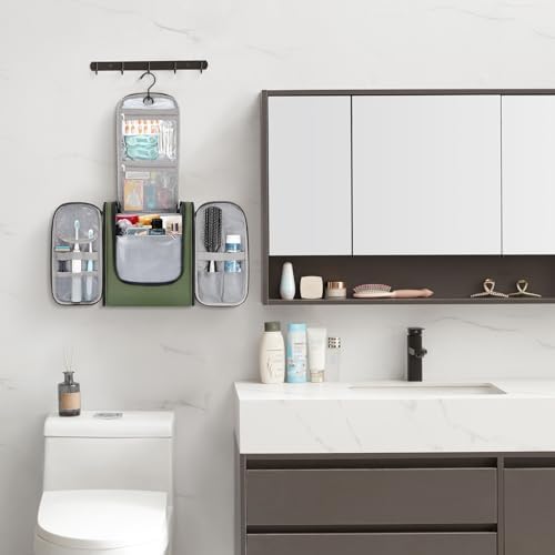 41cbibthll. ac .jpg Lifewit Große Kulturbeutel Herren Wasserdicht Reisetasche Kosmetikkosmetiktasche Fächer Schwarz RCSS 100