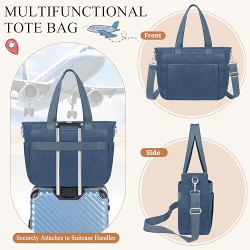 41d1489ws7l. ac .jpg TEUEN Handtasche Damen Mittelgroß Leichte Henkeltaschen für Arbeit Reisen mit Reißverschluss Einkaufen Schule Shopper Cr