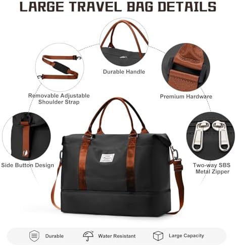 41d9gg6wbcl. ac .jpg SEAFEEWasserdatenschützende Reisetasche Damen Fitnesstasche A11-Beige Braun