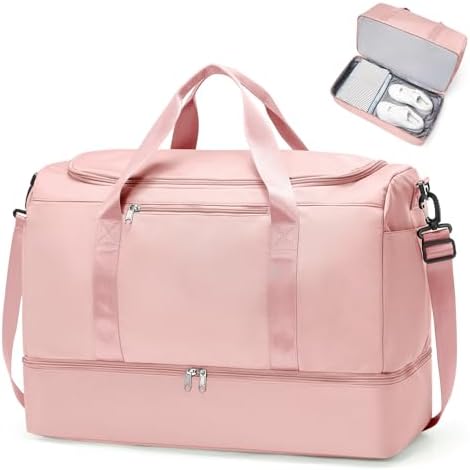 41dj3aw5c6l. ac .jpg SEAFEEWasserdatenschützende Reisetasche Damen Fitnesstasche A11-Beige Braun