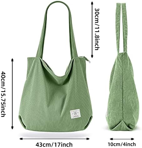 41fyygesmel. ac .jpg KALIDI cord Tasche Damen Groß Shopper Tasche mit Reißverschluss für Arbeit und Büro