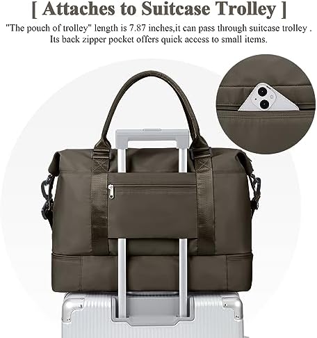 41gtzea5a0l. ac .jpg SEAFEEWasserdatenschützende Reisetasche Damen Fitnesstasche A11-Beige Braun