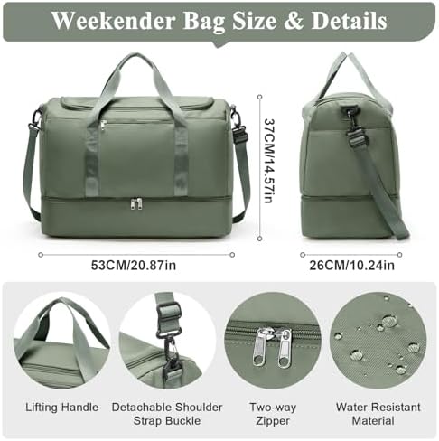 41kmc7rdidl. ac .jpg SEAFEEWasserdatenschützende Reisetasche Damen Fitnesstasche A11-Beige Braun