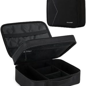 Bagsmart Doppelte Schichte Elektronik Organizer Reise Tasche (Schwarz) für Kabel, Ladegerät, Ipad, Tablet, Adapter, Maus