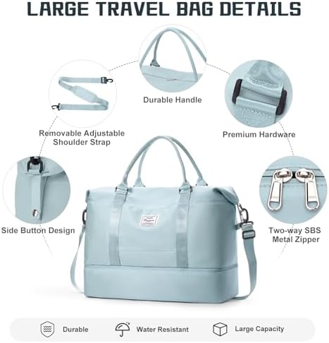 41nxms06vl. ac .jpg SEAFEEWasserdatenschützende Reisetasche Damen Fitnesstasche A11-Beige Braun