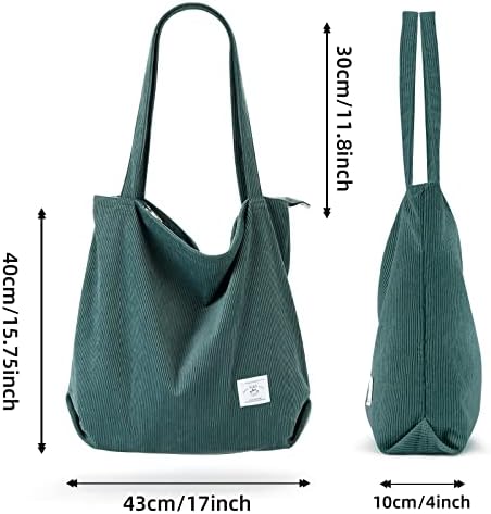 41pkocijudl. ac .jpg KALIDI cord Tasche Damen Groß Shopper Tasche mit Reißverschluss für Arbeit und Büro
