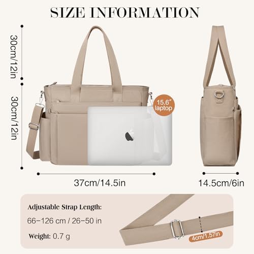 41qs94ik4pl. ac .jpg TEUEN Handtasche Damen Mittelgroß Leichte Henkeltaschen für Arbeit Reisen mit Reißverschluss Einkaufen Schule Shopper Cr