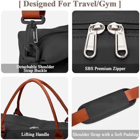 41qviu98ewl. ac .jpg SEAFEEWasserdatenschützende Reisetasche Damen Fitnesstasche A11-Beige Braun