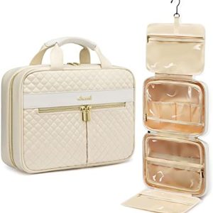 LOVEVOOK Hanging Toiletry Bag Women Water resistant Travel Make-up Bag | LOVEVOOK Damen Kulturtasche zum aufhängen Reis