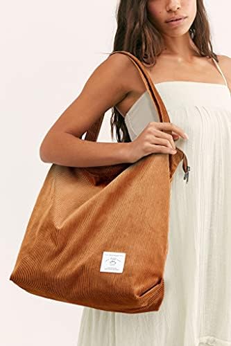 41tsmicoil. ac .jpg KALIDI cord Tasche Damen Groß Shopper Tasche mit Reißverschluss für Arbeit und Büro