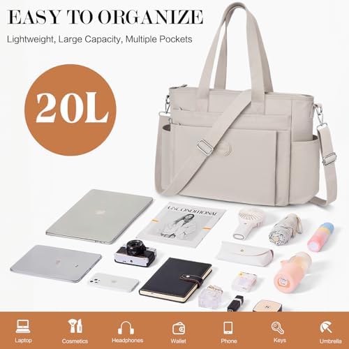 41tv4iml6 l. ac .jpg TEUEN Handtasche Damen Mittelgroß Leichte Henkeltaschen für Arbeit Reisen mit Reißverschluss Einkaufen Schule Shopper Cr