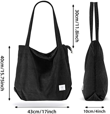 41uxdfl50hl. ac .jpg KALIDI cord Tasche Damen Groß Shopper Tasche mit Reißverschluss für Arbeit und Büro