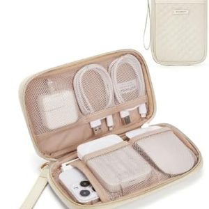 BagSmart Kabel Organizer für Reisen, Reisezubehör Tasche, Ideales Ladegerät für Mobiltelefone, USB-Sticks und Kabel, Be
