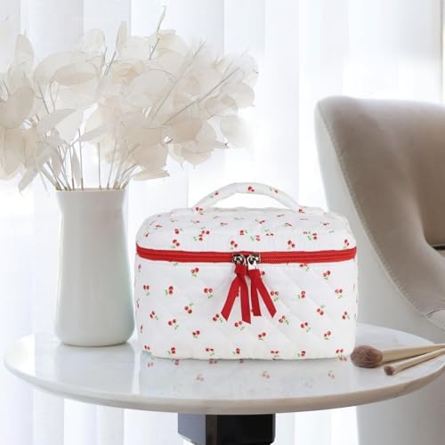 41ywu7wplgl. ac .jpg Niedliche Cord Kosmetiktasche Erdbeere für Damen und Mädchen Global Recycled Standard Kulturtasche und Reise Kulturbeu