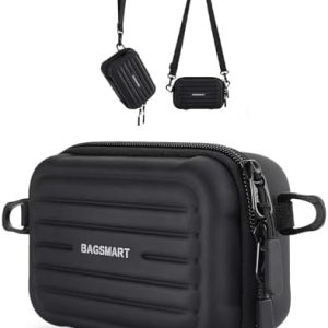 Bagsmart Digitalkamera Tasche Kameratasche mit 2 Tragemöglichkeiten für Canon PowerShot/GoPro/Kodak Pixpro, Schwarz mit