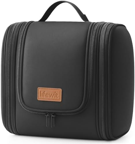 41zyu60jgjl. ac .jpg Lifewit Große Kulturbeutel Herren Wasserdicht Reisetasche Kosmetikkosmetiktasche Fächer Schwarz RCSS 100
