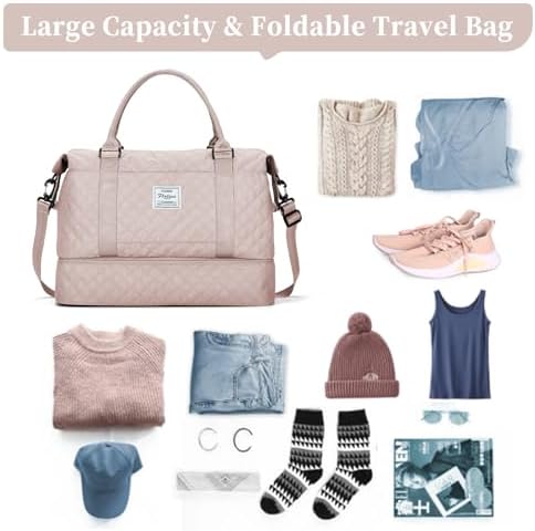 41ayhrdjll. ac .jpg SEAFEEWasserdatenschützende Reisetasche Damen Fitnesstasche A11-Beige Braun